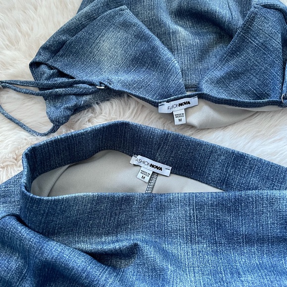 Faux Denim Skirt set - Picture 5 of 5